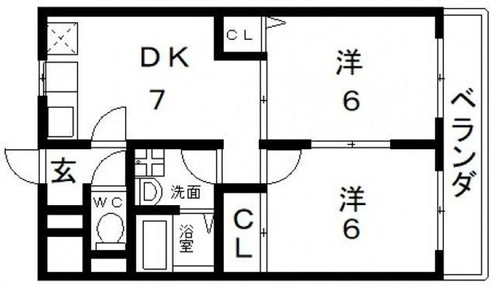 ロイヤルハイツ高井田の間取り