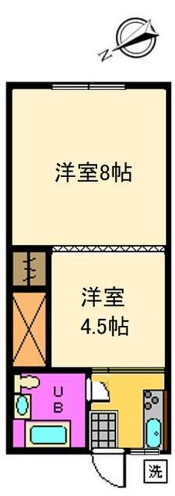 朋栄ハイツの間取り