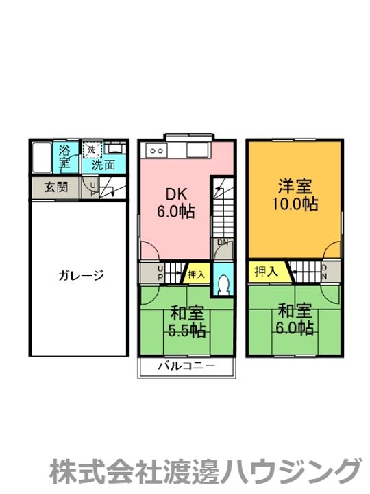 大阪府寝屋川市成美町(一戸建)の賃貸物件の間取り