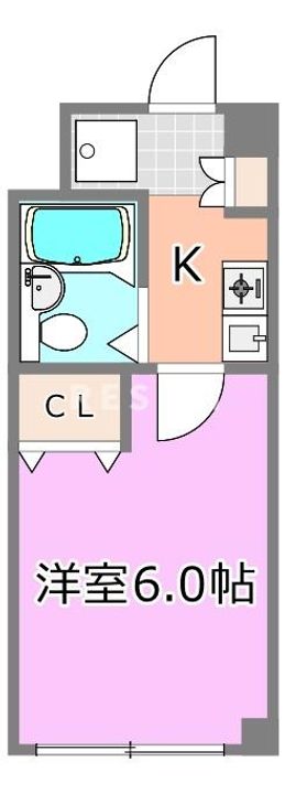 千葉県千葉市中央区新宿1(マンション)の賃貸物件の間取り