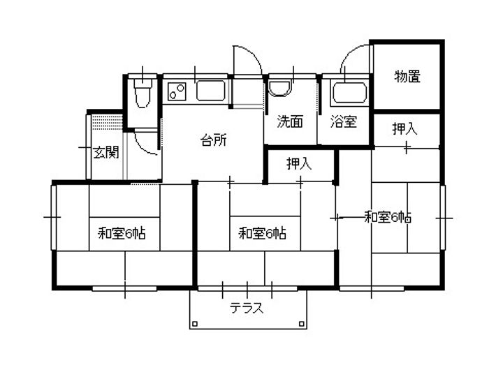 岩手県盛岡市大館町(一戸建)の賃貸物件の間取り