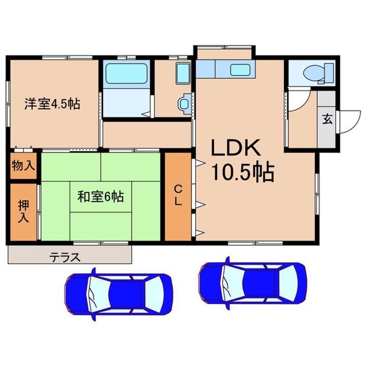 栃木県宇都宮市五代3(一戸建)の賃貸物件の間取り