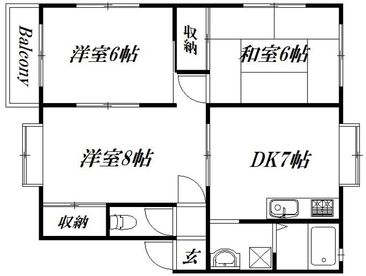 静岡県浜松市浜名区中条(アパート)の賃貸物件の間取り