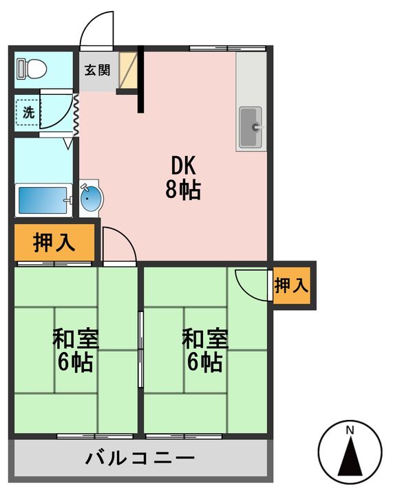 東京都葛飾区南水元4(アパート)の賃貸物件の間取り