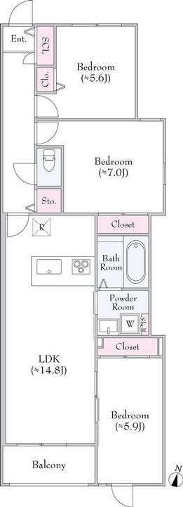ヴェント荻窪の間取り