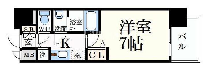 プレサンス名古屋STATIONサティナの間取り