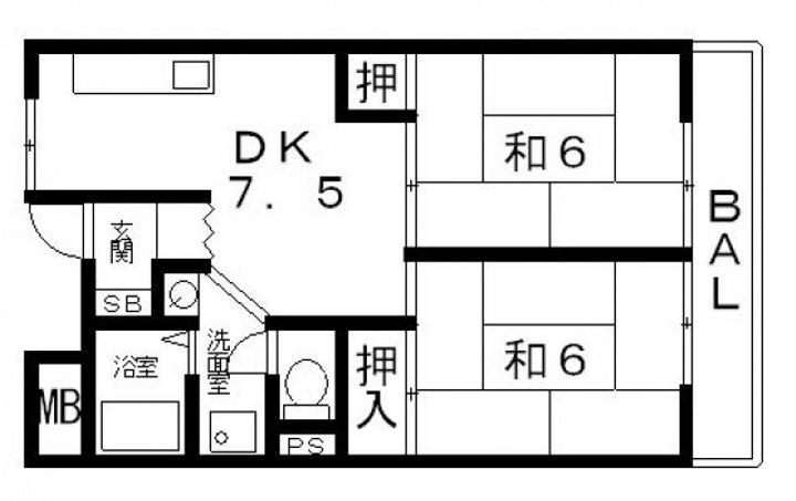 ビューハイム茶の木の間取り