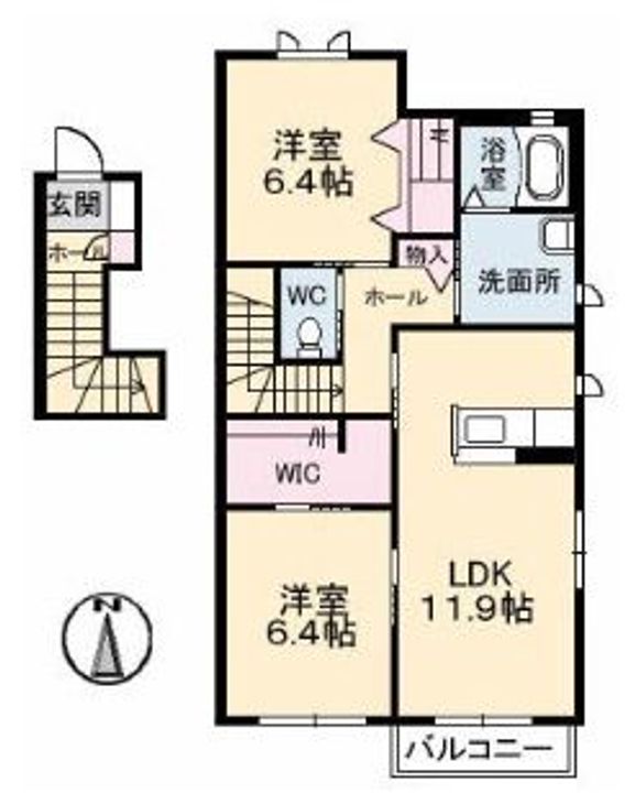 メゾンSOWACA B棟の間取り