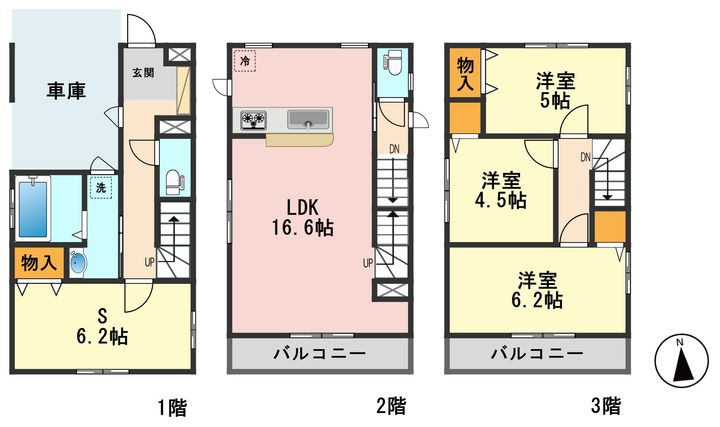 東京都葛飾区東水元1(一戸建)の賃貸物件の間取り