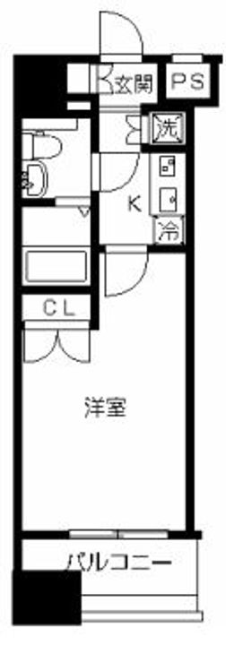 東京都港区港南3(マンション)の賃貸物件の間取り