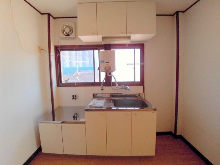 広島県広島市中区南竹屋町(マンション)の賃貸物件のキッチン