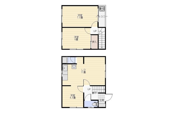 愛媛県今治市広紹寺町2(一戸建)の賃貸物件の間取り