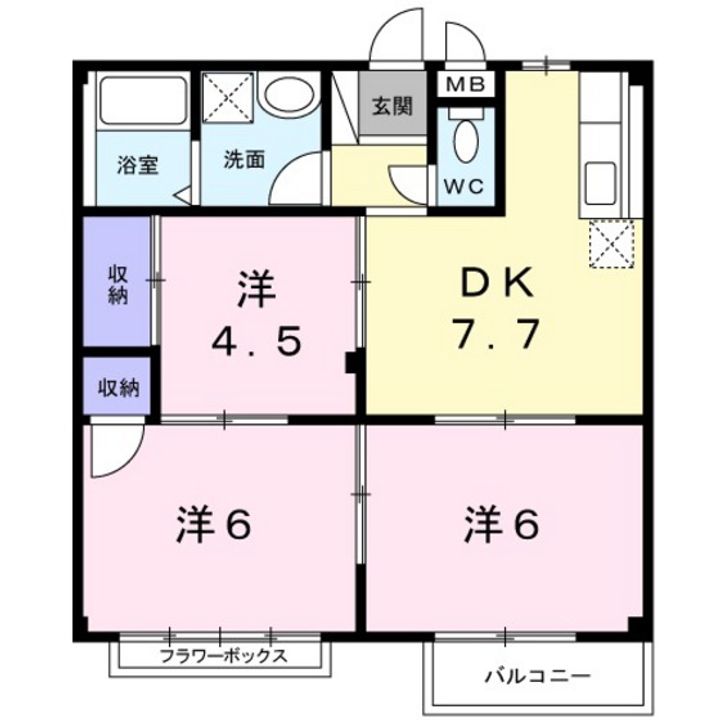 エルディム内田Cの間取り