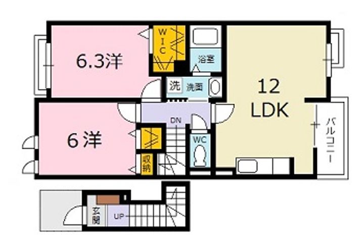 広島県安芸高田市吉田町吉田(アパート)の賃貸物件の間取り
