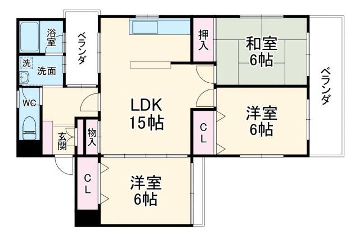 グリーンシャトー杉山の間取り