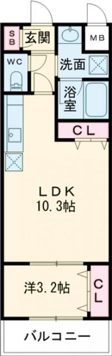 大阪府羽曳野市古市5(アパート)の賃貸物件の間取り