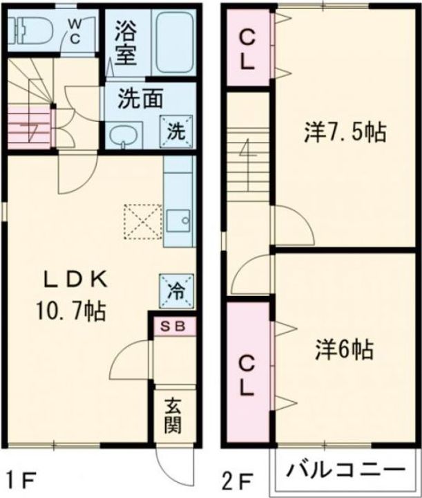 茨城県下妻市下妻丙(一戸建)の賃貸物件の間取り