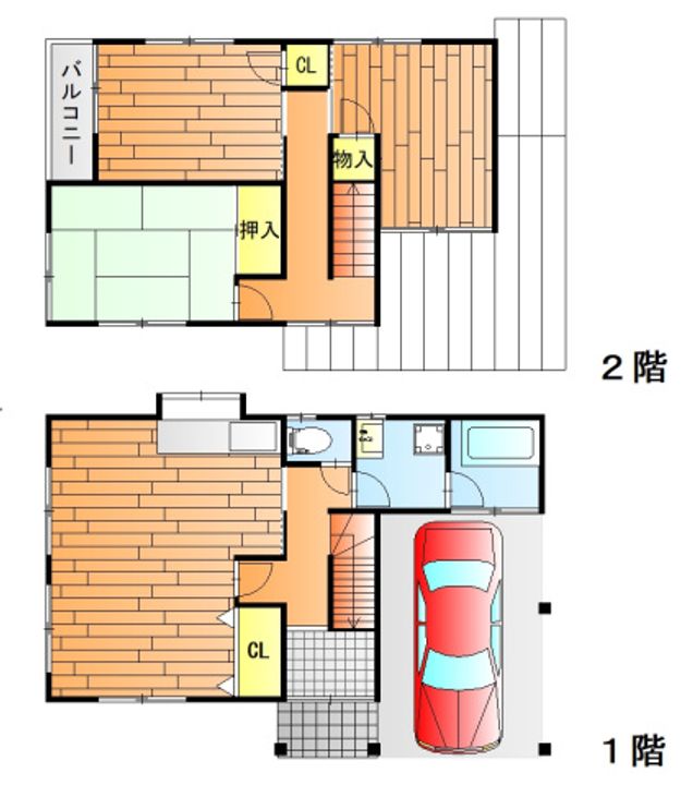 広島県広島市安佐南区大町東1(一戸建)の賃貸物件の間取り
