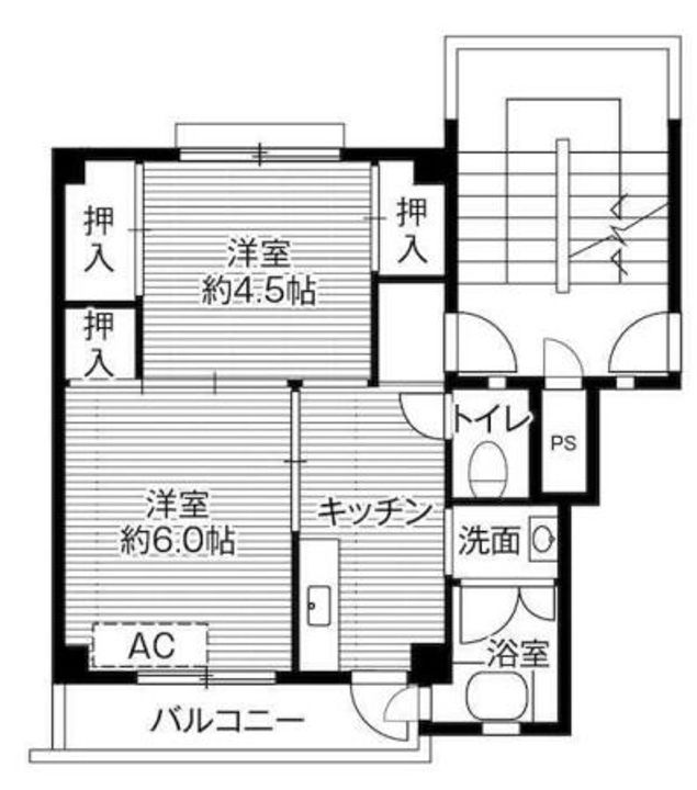 ビレッジハウス小坂1号棟の間取り