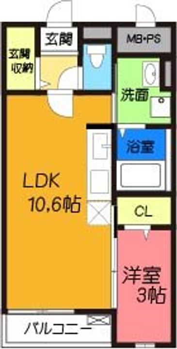 大阪府高槻市芝生町3(マンション)の賃貸物件の間取り
