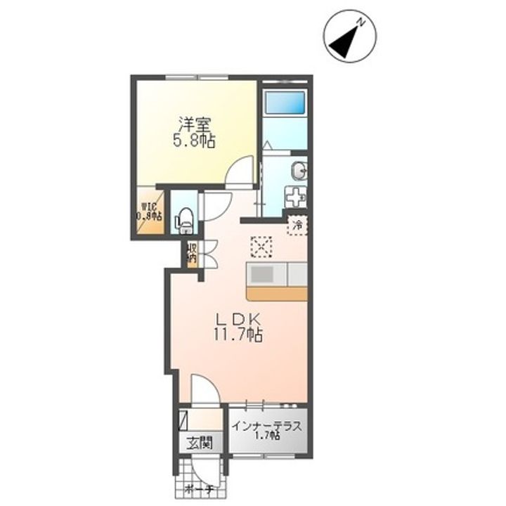 仮称)小名浜住吉新築アパートの間取り
