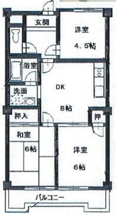 第1古山ハイツの間取り