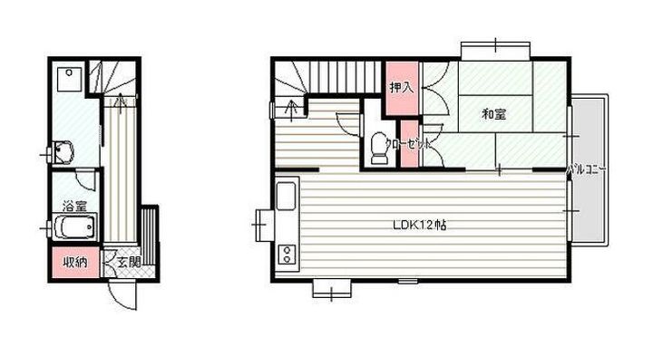 神奈川県横浜市青葉区美しが丘西1(アパート)の賃貸物件の間取り