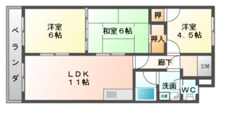 愛媛県宇和島市丸穂町1(マンション)の賃貸物件の間取り