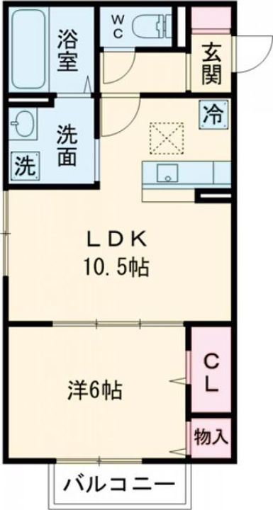 大阪府大東市津の辺町(アパート)の賃貸物件の間取り