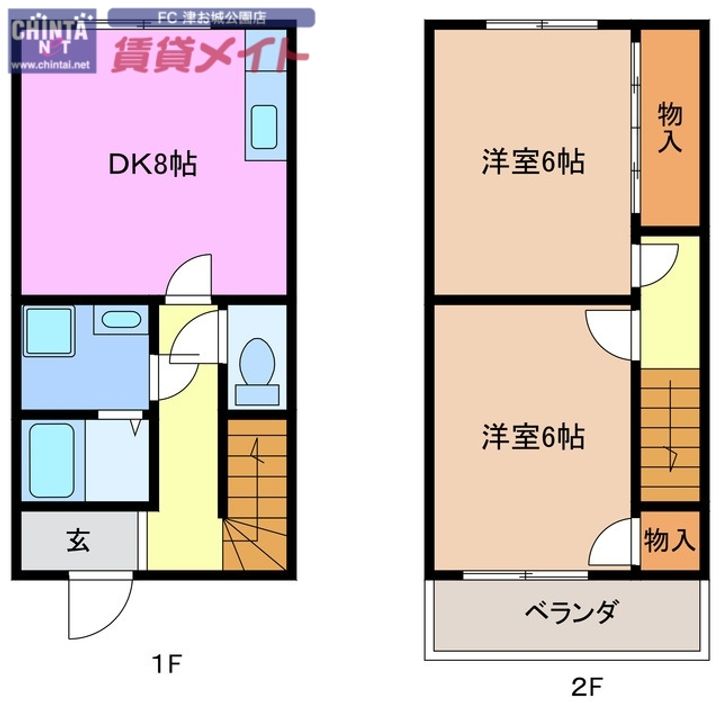 三重県津市河芸町中別保(一戸建)の賃貸物件の間取り