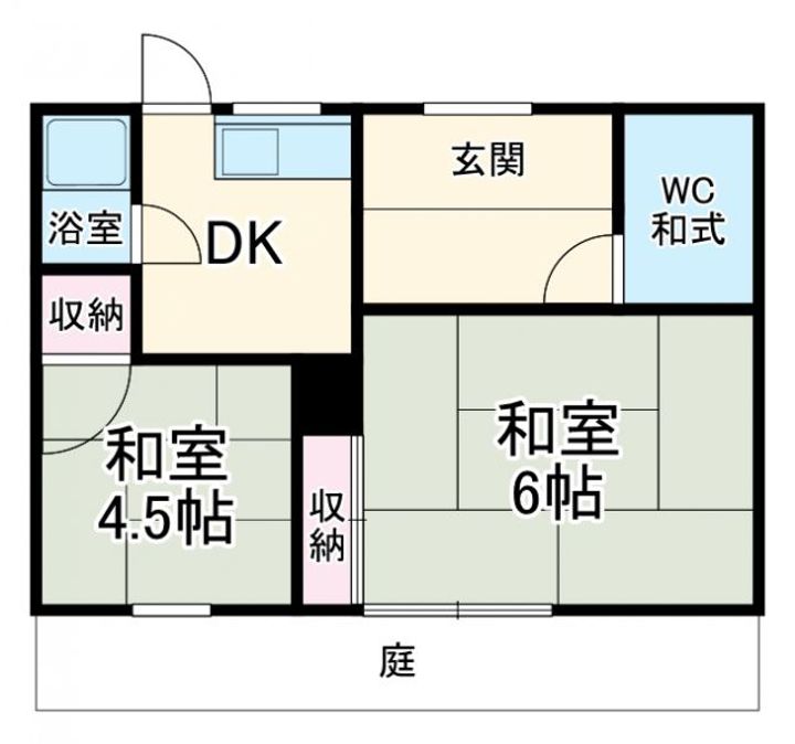 明知山借家の間取り