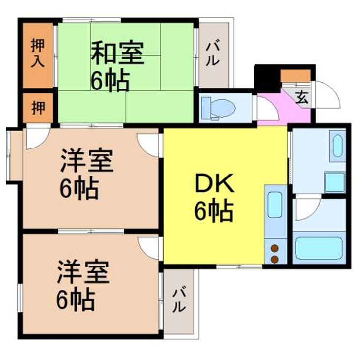 愛知県名古屋市千種区千種1(アパート)の賃貸物件の間取り