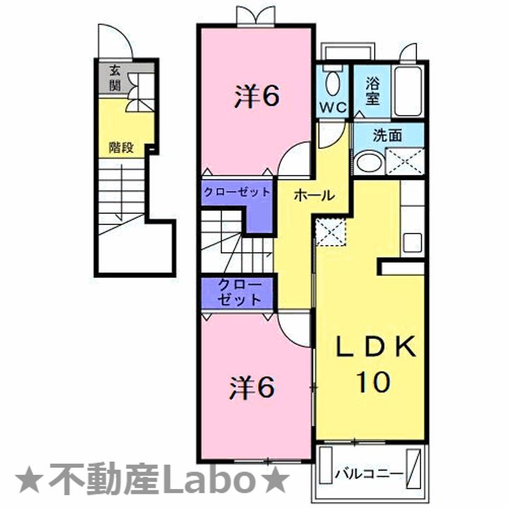 徳島県美馬市穴吹町三島字舞中島(アパート)の賃貸物件の間取り