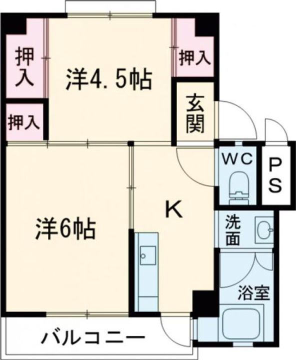 ビレッジハウス十王堂2号棟の間取り