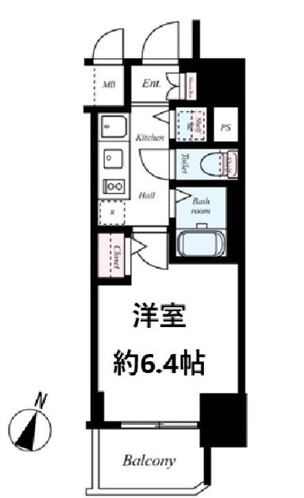 大阪府大阪市北区中津3(マンション)の賃貸物件の間取り