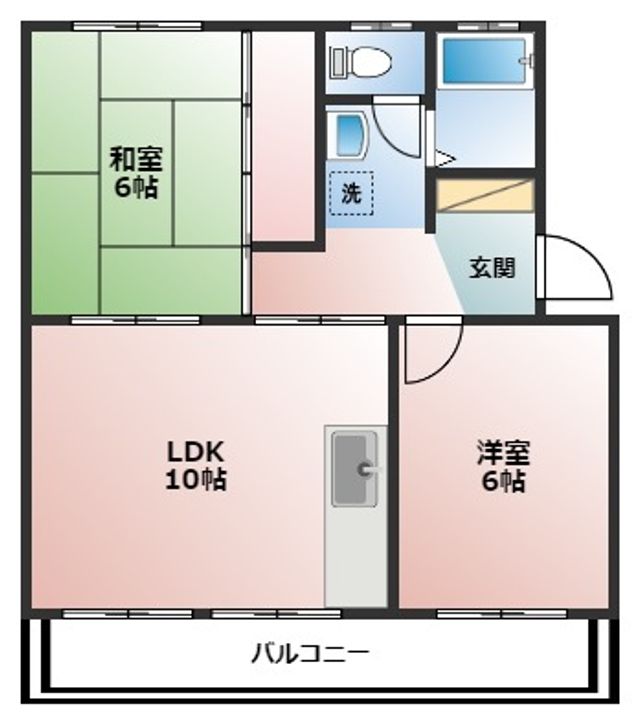 神奈川県小田原市久野(マンション)の賃貸物件の間取り