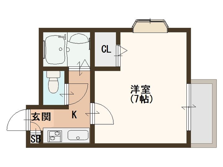 大阪府大阪市住之江区中加賀屋3(マンション)の賃貸物件の間取り