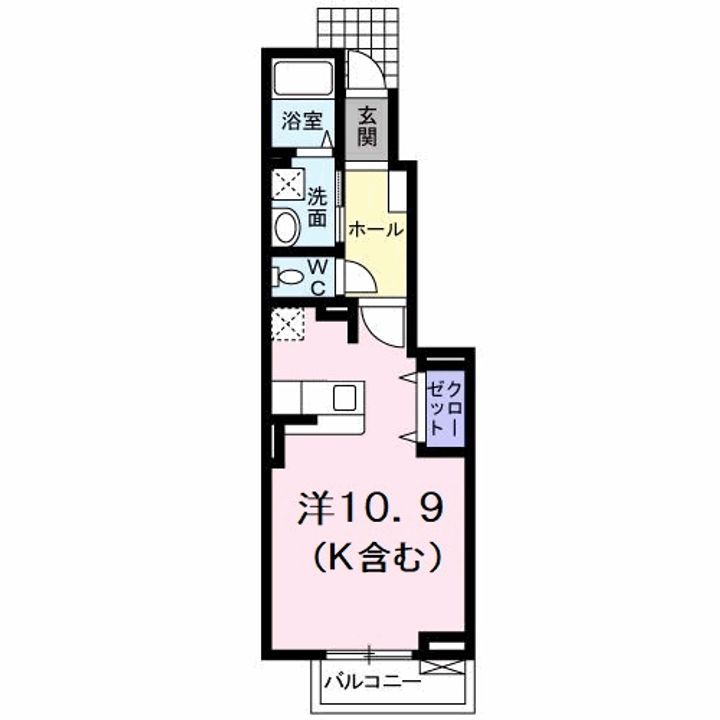 徳島県小松島市大林町字森ノ本(アパート)の賃貸物件の間取り