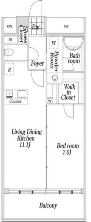 KDX大伝馬レジデンスの間取り