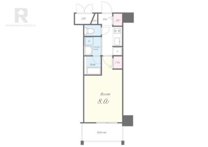 大阪府大阪市東成区深江北1(マンション)の賃貸物件の間取り