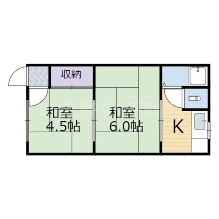 兵庫県神戸市垂水区城が山2(アパート)の賃貸物件の間取り