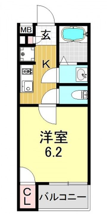 大阪府大阪市平野区平野本町4(アパート)の賃貸物件の間取り