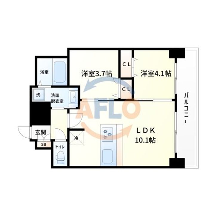 プレサンス九条グランデリーヴの間取り