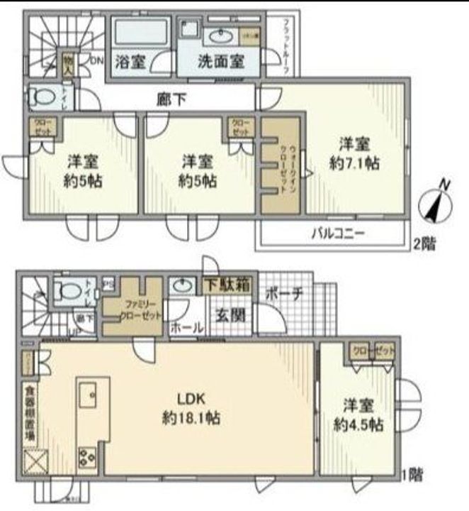東京都国分寺市西町5(一戸建)の賃貸物件の間取り