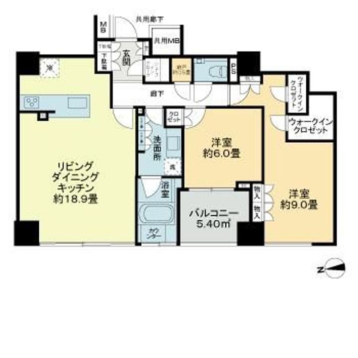 新潟県新潟市中央区花園1(マンション)の賃貸物件の間取り