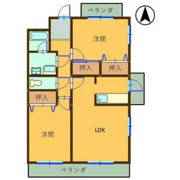 スーペリア松田Iの間取り