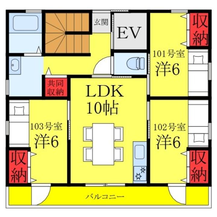 未来あるコートの間取り