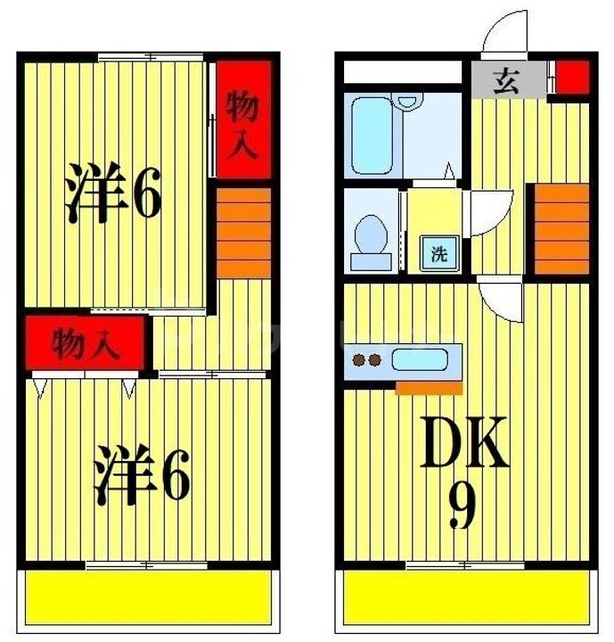 埼玉県三郷市幸房(一戸建)の賃貸物件の間取り