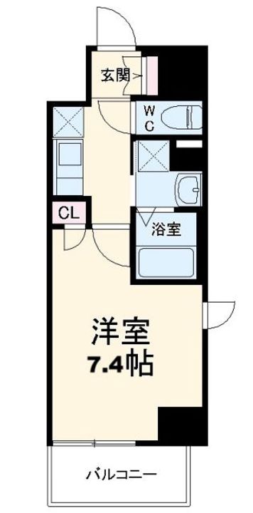 エスカーサ京都四条梅津の間取り