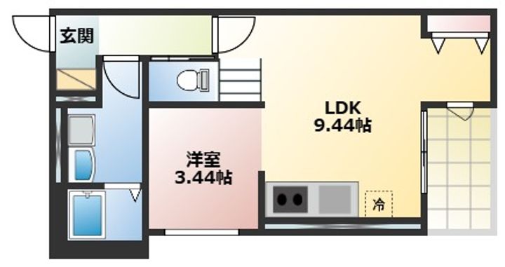 キャルムコート高槻富田の間取り